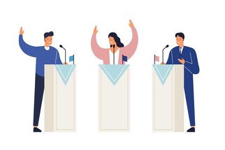 Imagem ilustração debate